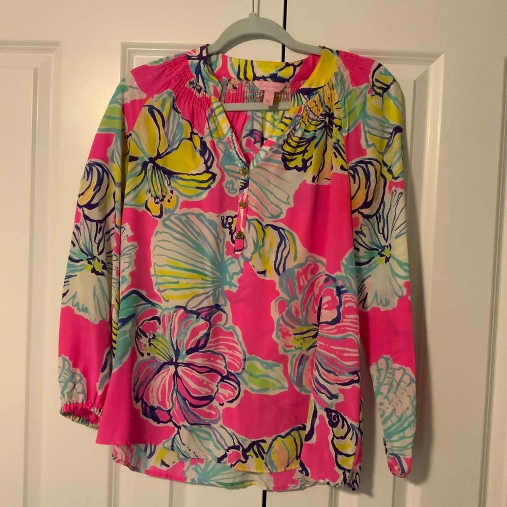 Lilly Pulitzer Elsa long sleeve blouse